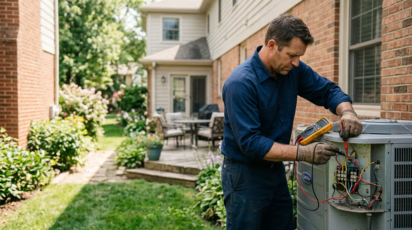 HVAC technician working near Appomattox, VA